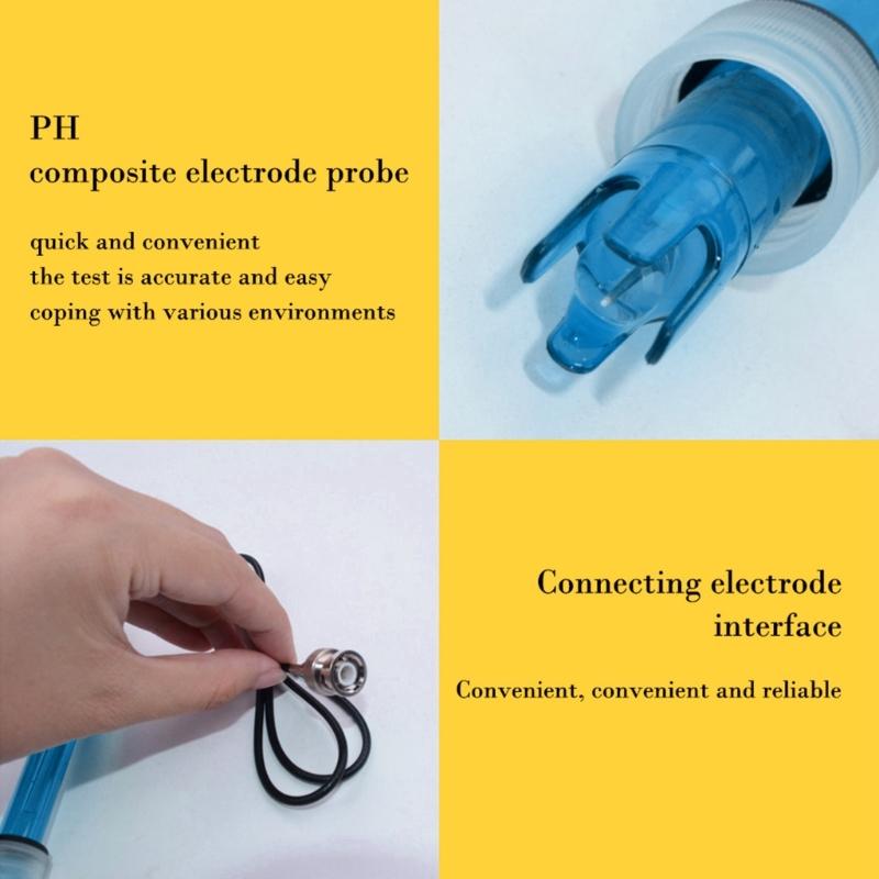 Universal PH Electrode Sensor for Aquarium Industry Experiment Laboratory Reusable 0-14 PH Electrode Probe BNC Connector