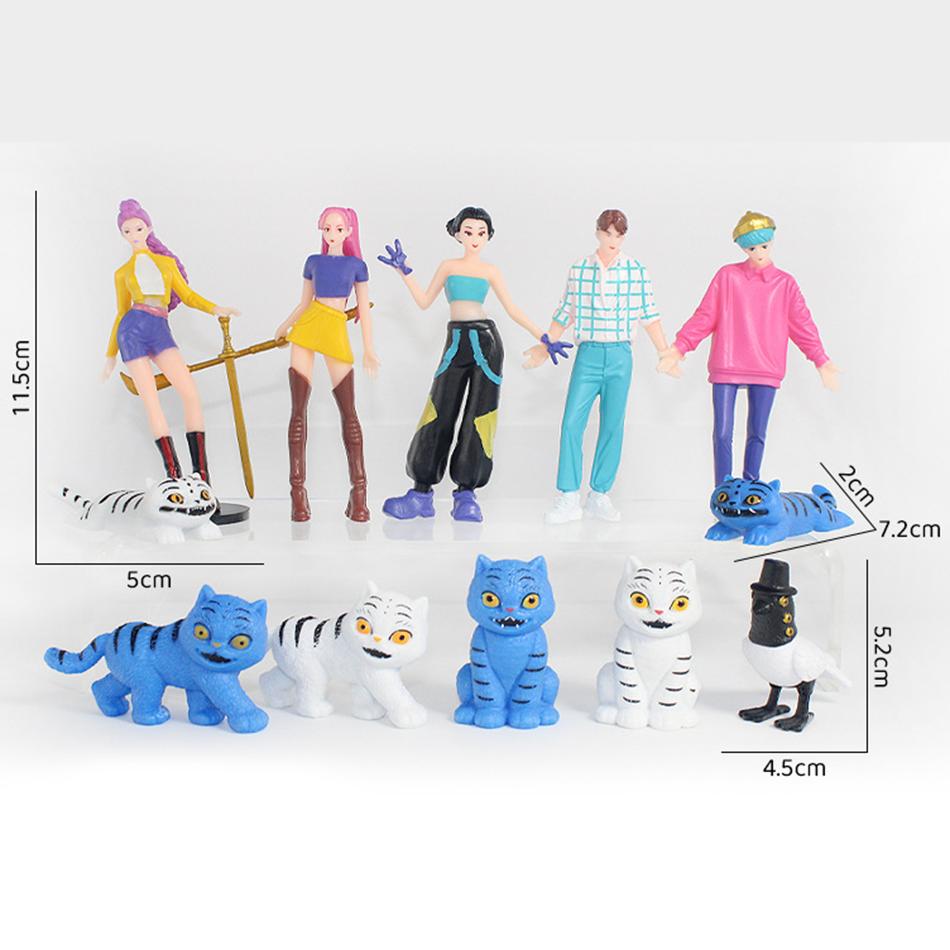 1-24pcs/Set Kpop Demon Hunters Action Figure Toy Derpys Tiger Rumi Mira Zoey Sussy Figurine Doll For Fans Gift Blind box Toy