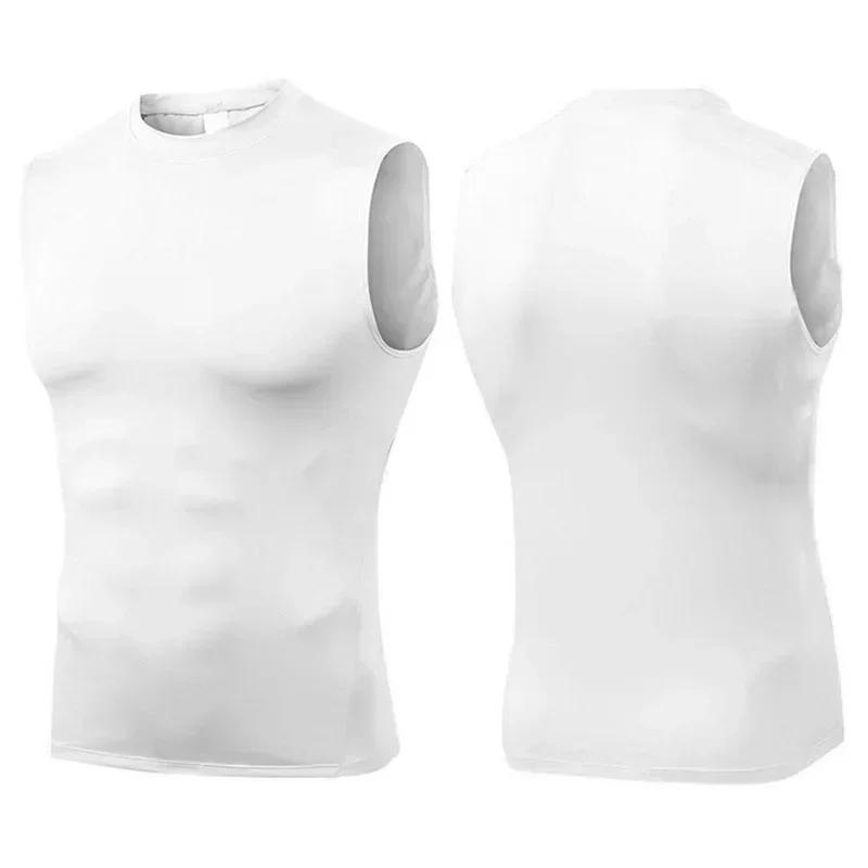 

Muscleguys Gym Bodybuilding Fitness Workout Muscleguys Plain Tight Elastic Mens Sports Summer Breathable Fashion Quick Dry Running Vests XXL белый