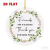 2D Flat "Friends Are A Blessing" Acrylic Desk Decor Plaque, Home Decor Plaque Hanging Wall Art Decorative Garden Decoration for Room Door Signs Hangin