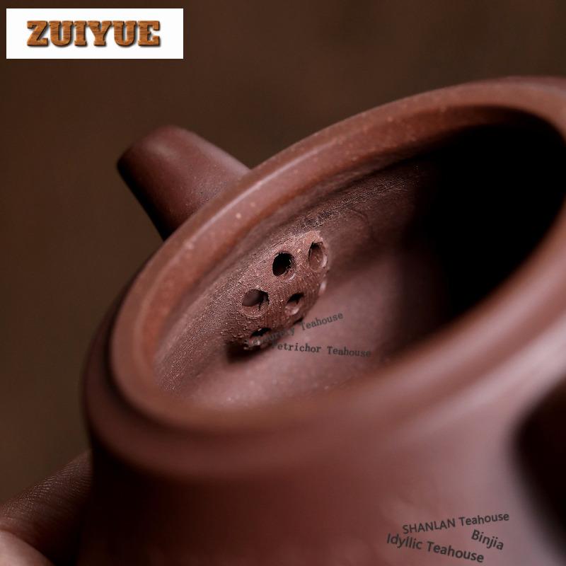170ml Boutique Yixing Purple Clay Teapots Handmade Pot Raw Ore Purple Mud Kettle Chinese Zisha Tea Set Collection Craft Gift