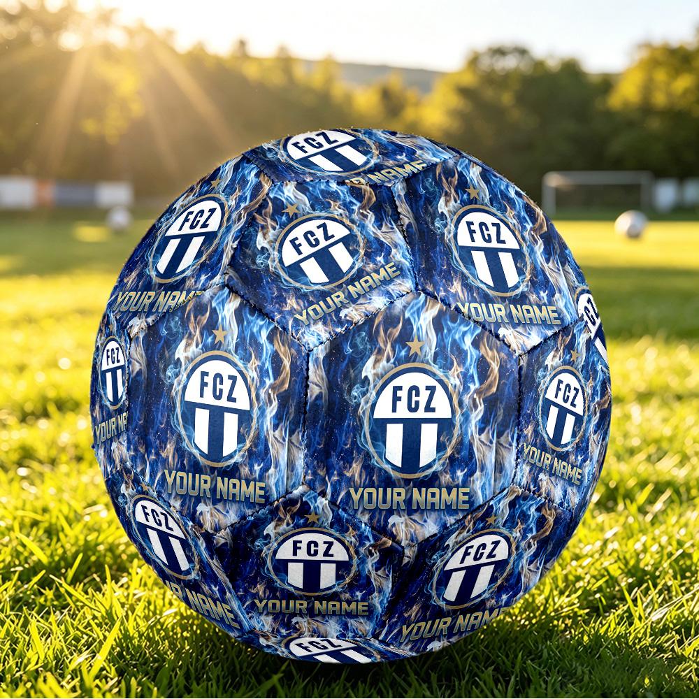 Personalized Size 5 Football FC Zürich Pattern Outdoor Game Sports Ball Gift