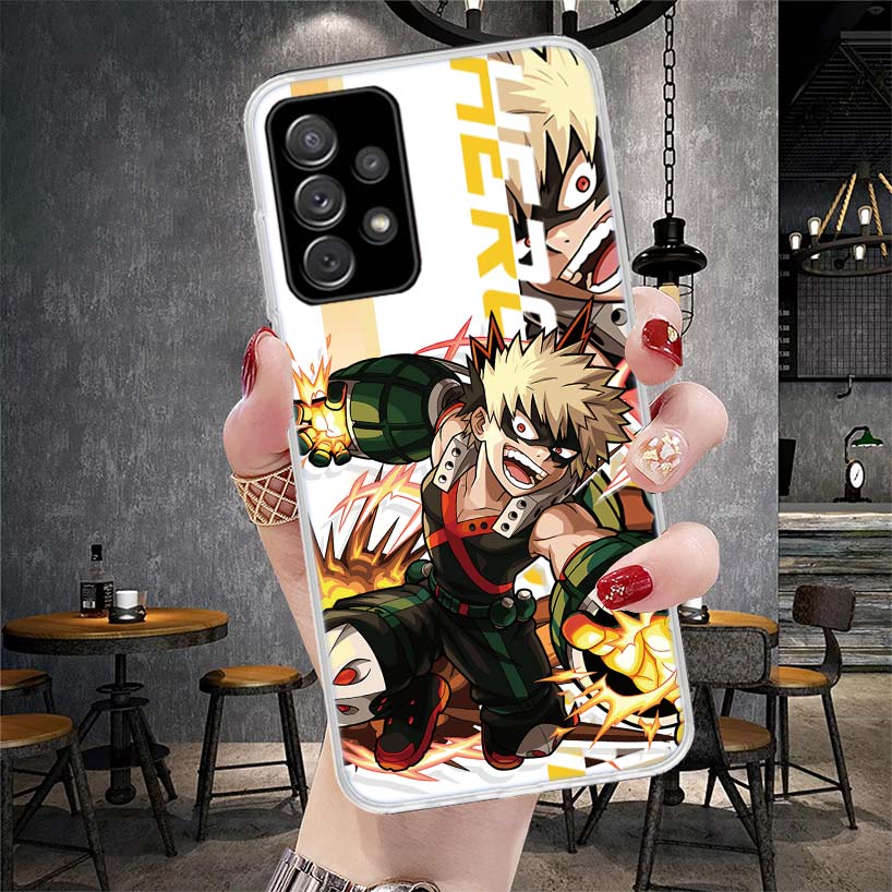 My Hero MHA Art Anime Phone Case For Samsung Galaxy A12 A22 A32 A52 A72 A02S A51 A50S A71 A70 A31 A20S Note 20 Ultra S10 A10S Ga