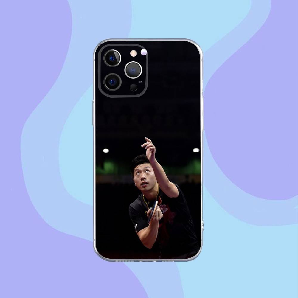 Table Tennis Player Ma Long Phone Case For iPhone 16,15,14,13,12,11 Pro,Max,Plus,X,XS,XR,SE,Mini Transparent Silicone Soft