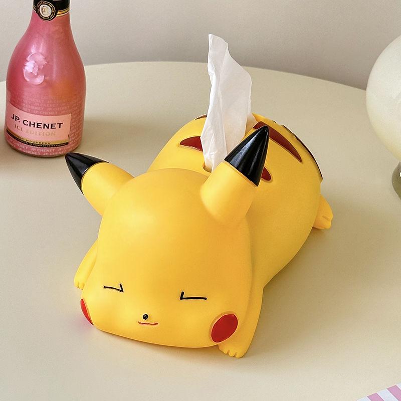 Cute Anime Pokemon Pikachu Tissue Box Home Decoration Trendy Toys Desktop Creative Ornament Dolls Funny Peripheral Products Gift