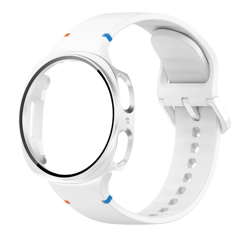 Silicone Strap for Samsung Galaxy Watch 8 40 44mm Band with Case Screen Protector Bumper Cover