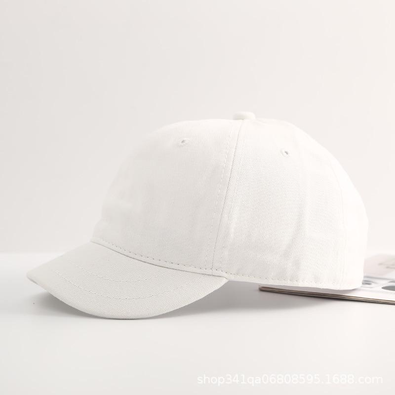 Short brim, plain-colored hat, men's baseball cap, men's soft-top cap, men's sun hat