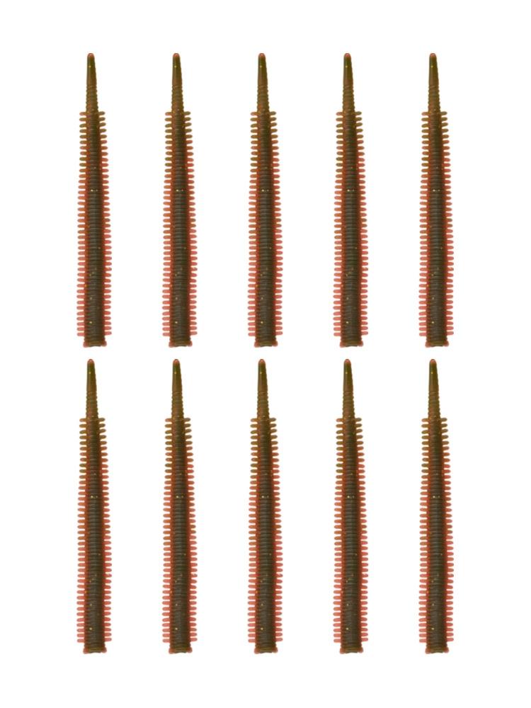 10Pcs Simulation Sand Silkworm Fishing Lure - TPR Soft Bait with Shrimp Fish Scent Stretchable Soft Tear-Resistant