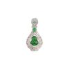 S925 silver inlaid natural jadeite gourd necklace retro high-end light luxury niche accessories women's daily jewelry gift