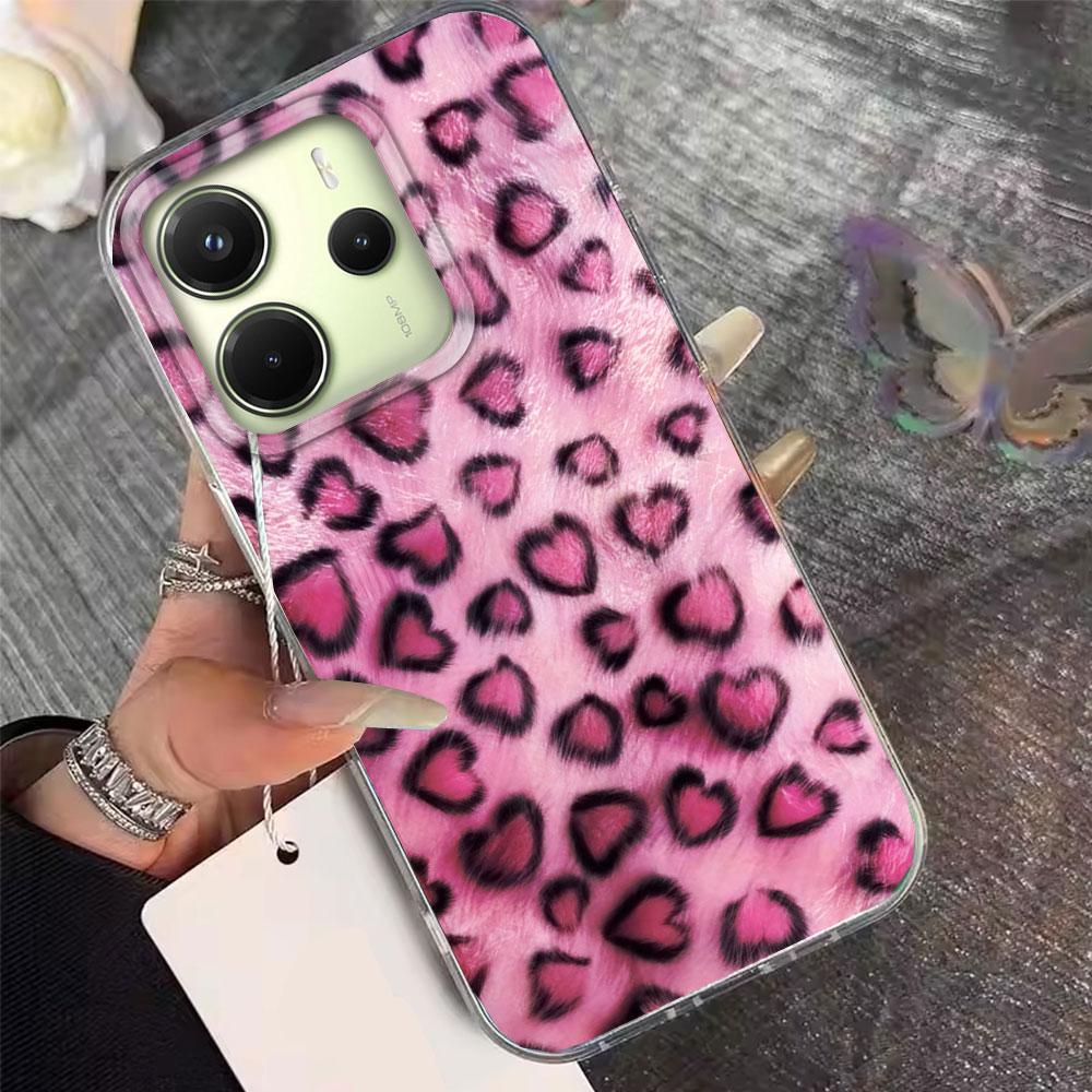 Gold Leopard Fashion Women Phone Case for Xiaomi Redmi Note 15 14 13 12 11 11S 10 10S 8 9 Pro 15C 9C 13C 14C A3 11S 9C A1 Cover