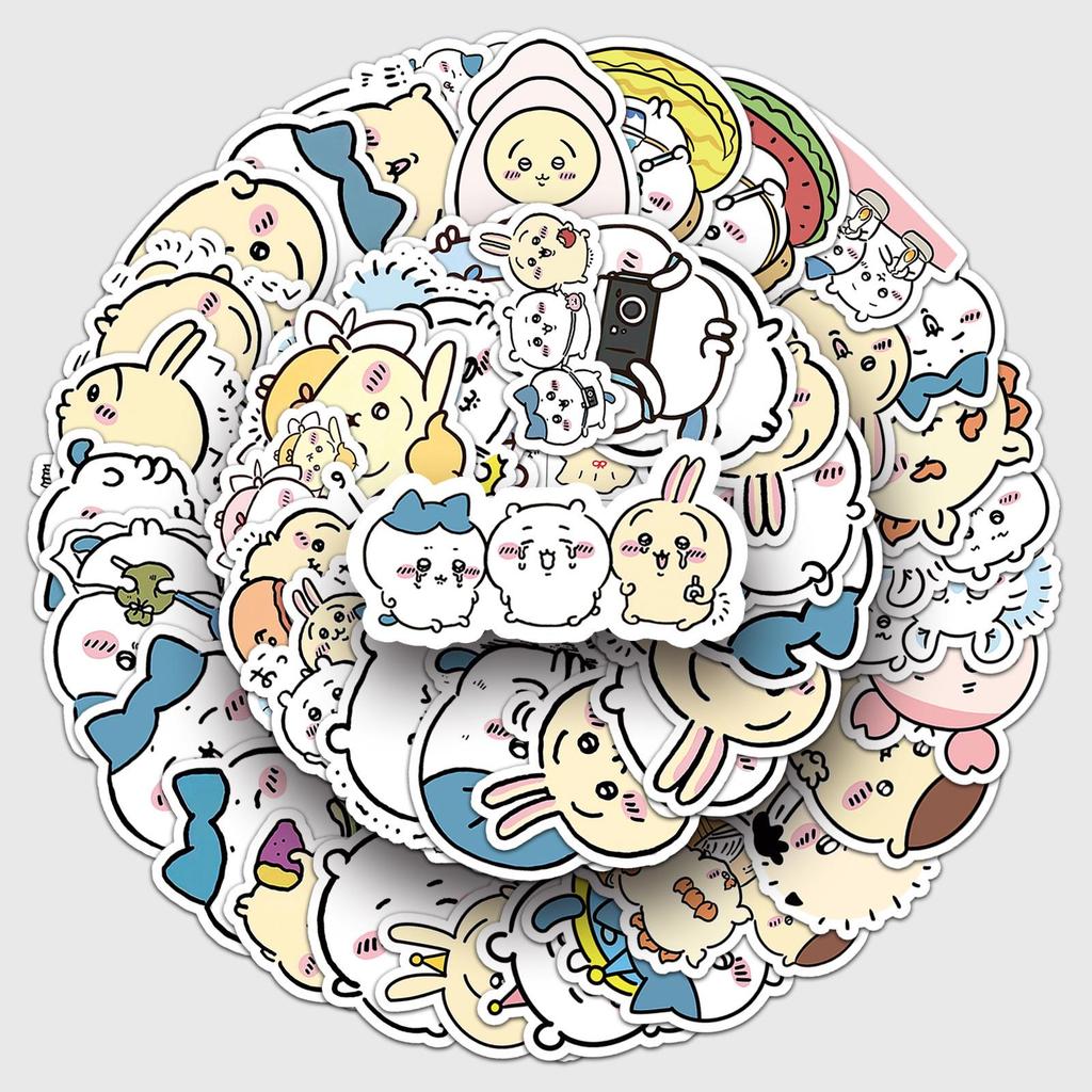 51 Chiikawa Graffiti Stickers: Cute Cartoon Usagi Chii Kawa Decorations for Guitar, Phone Cases