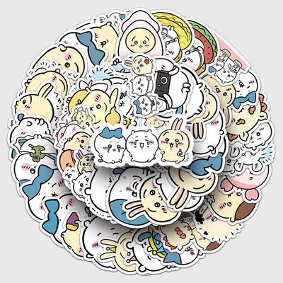 51 Chiikawa Graffiti-Aufkleber: Süße Cartoon Usagi Chii Kawa Dekorationen für Gitarre, Handyhüllen
