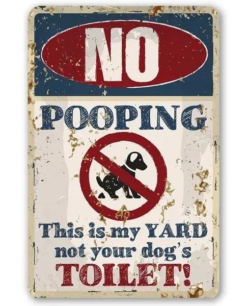 Please Clear Dog Poop Warning Metal Tin Signs Park Decoration Pin Up Plaques Wall Art Painting Vintage Posters Background Plate