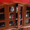 1/12 Miniature Wooden Handicrafts European Classic Miniature Cabinets Dollhouse Bedroom Furniture Set for DIY Decoration