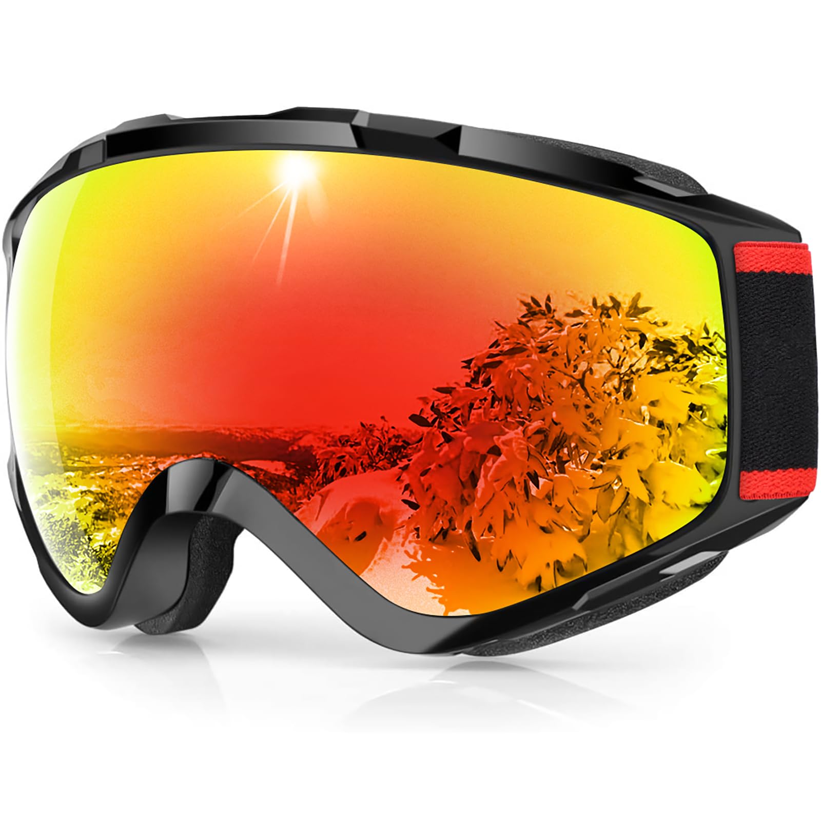 

Findway Лыжные Сноубордические Снежные Улучшенные OTG Бейсбольные УФ Очки Легкие и Ударопрочные Подходят для Взрослых и для Пеших походов или Лыжные Очки, Очки, Очки,