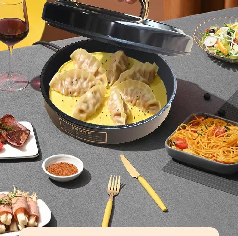 Electric Griddle Non-Stick Double-Sided Deep Barbecue & Breakfast Maker