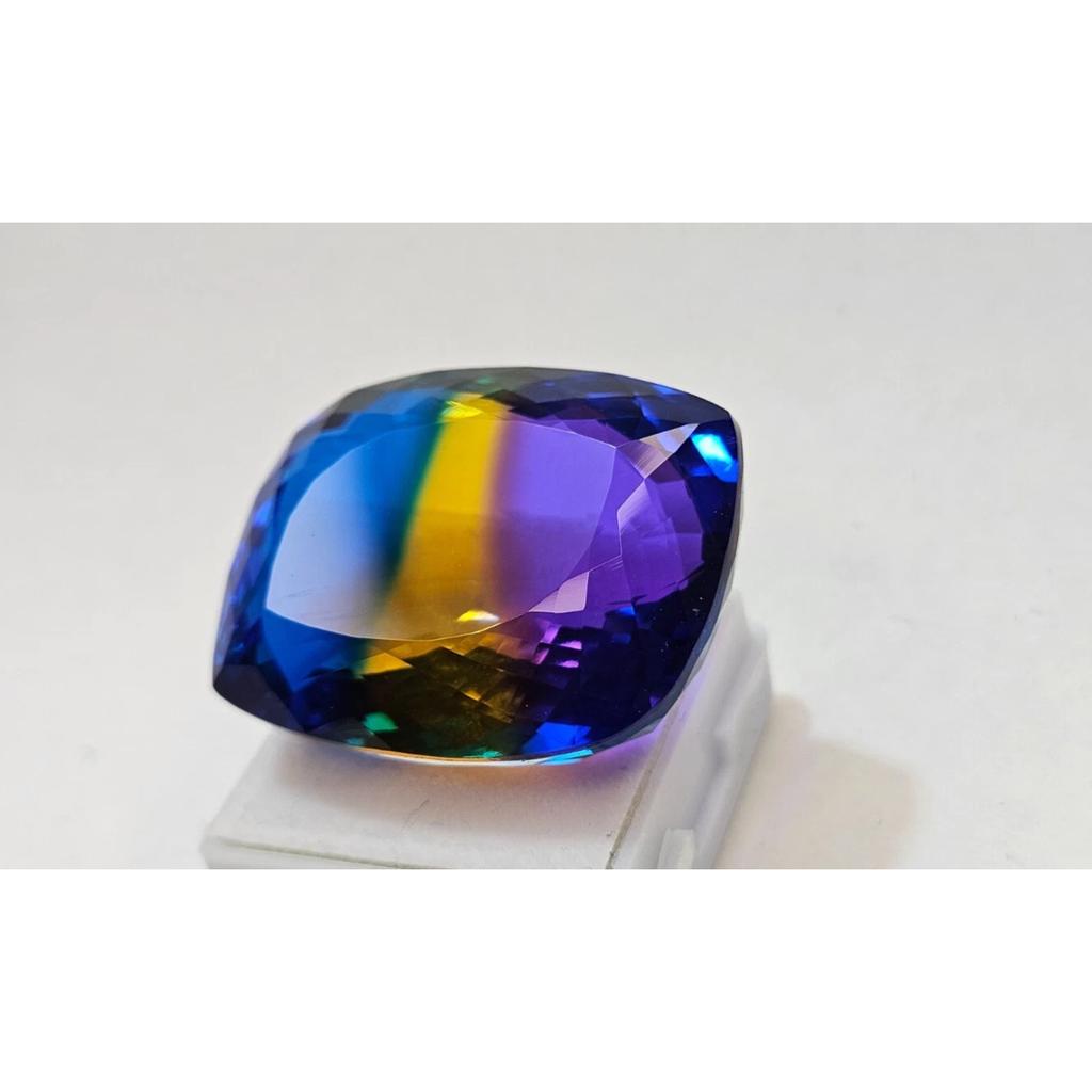 90+ Ct Natural Bi-Color Ametrine Fancy Cut Fabulous Certified Loose Gemstone