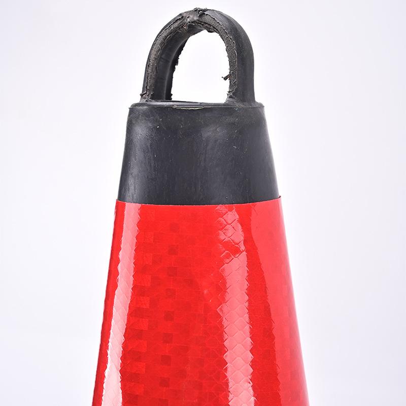 70cm Rubber Traffic Cone with Reflective Stripes, Carrying Handle, Warning Post, Safety Barrier, and 90cm Cone Options.