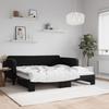 VidaXL Daybed with Trundle Bed Black 90x190 Cm Velvet 3197078