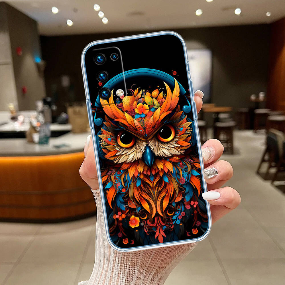 Cartoon Art Owl Phone Case for Motorola G14 G15 G24 G30 G31 G32 G34 G41 G42 G51 G52 G50 G60S G60 G62 G72 G71 G73 G84 G85 G200 E32