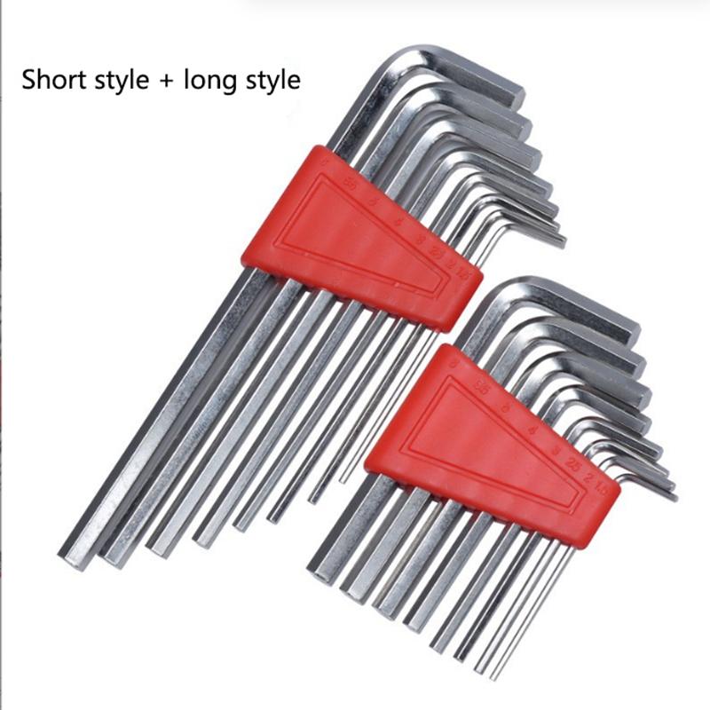 8 Pcs /1set Hex Socket Wrench Set Long and Short Hexagonal Faucet Bicycle Disassembly Magic Tool