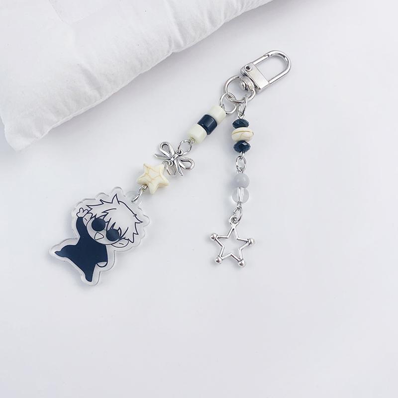 Y2K Anime Jujutsu Kaisen Keychain Creative Vintage Gojo Geto Keychain Mobile Phone Charm Bag Pendant For Couple Gifts