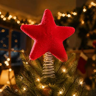 Five Pointed Christmas Tree Topper Star Stable Base Xmas Top Star Ornament Table Display