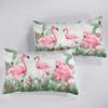 Tropical Flamingo Pattern Quilt Cover Bedding Set Three-Piece Quilt Cover Suitable For Bedroom Decoration