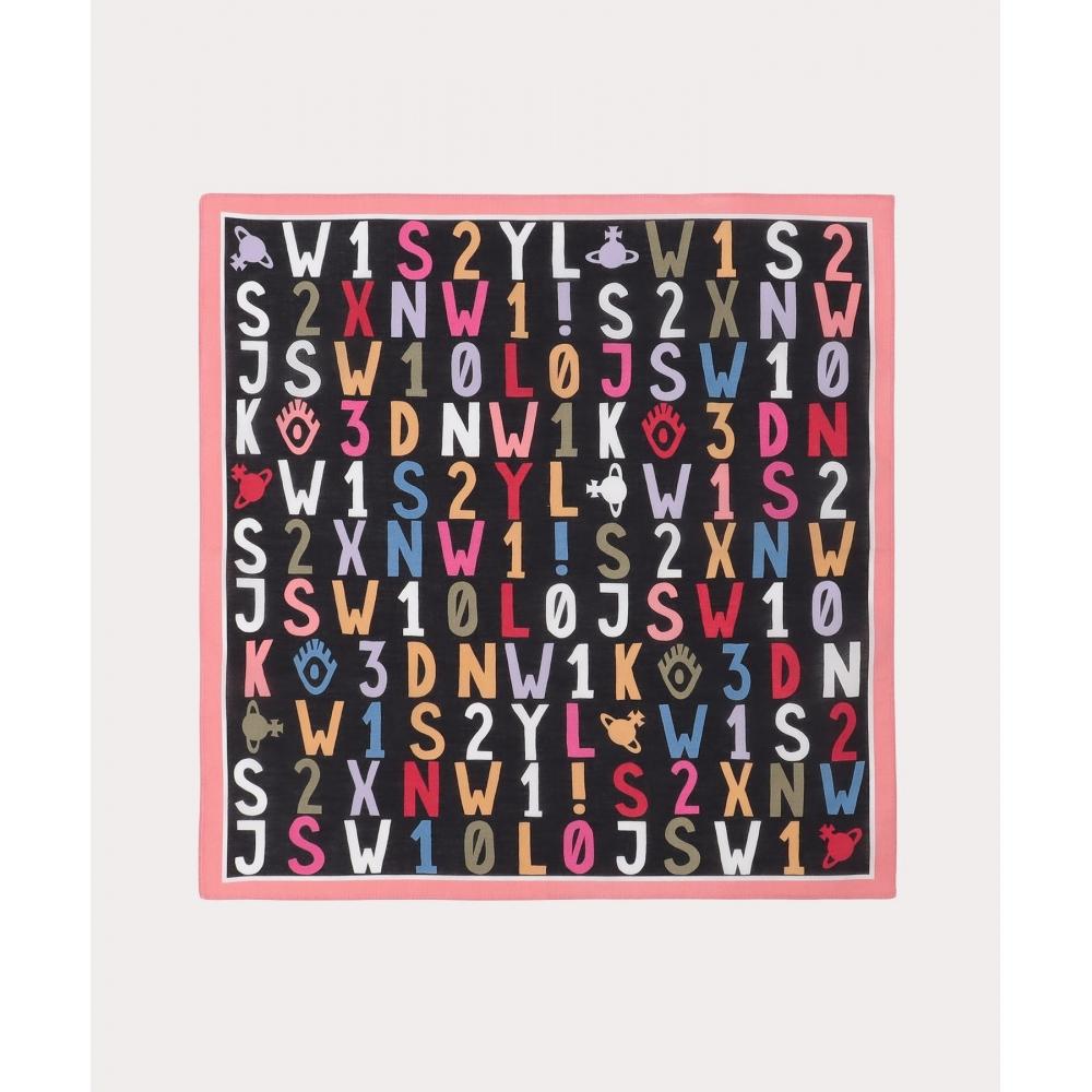 

Платок Vivienne Westwood Japan POSTCODES 34601220 черный