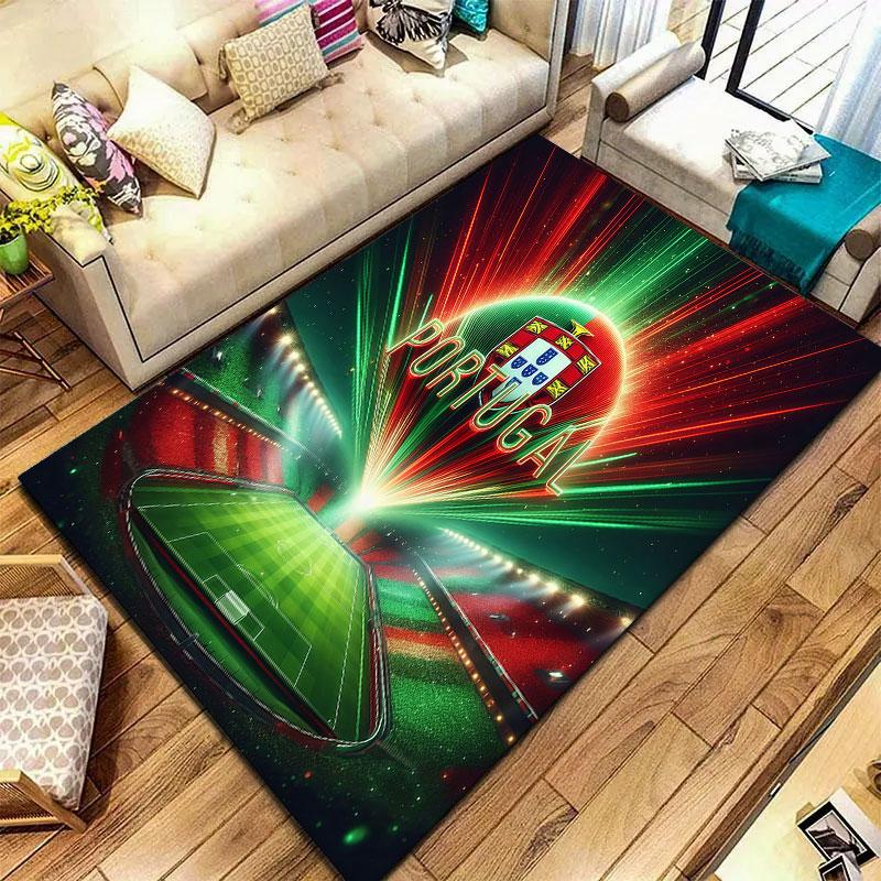 Portugal National Football Team Carpet Rug for Living Room Bedroom Home Sofa Decoration,Kids play Non-slip Floor Mat