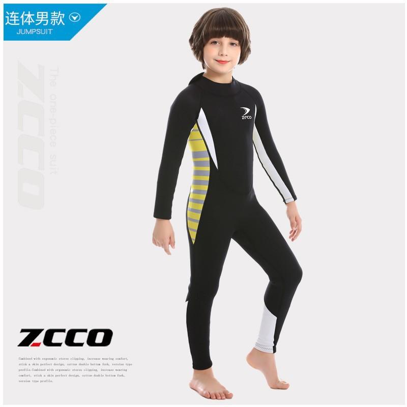 2.5mm Kids Wetsuit Full Body Long Sleeve Neoprene Dive Suit Swimming Surfing Warm Water Sports