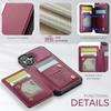 For iPhone 17 Case with RFID Blocking 5 Card Slots CASEME C22 Leather Back Cover