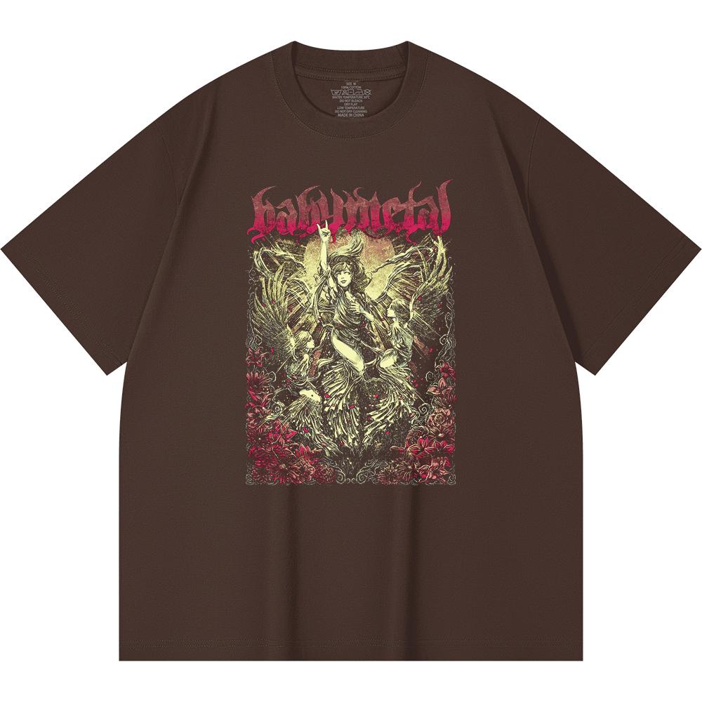 230 g/m² 100% Bavlna T-shirt Heavy Metal Rocková Kapela Tisk Populární Hudby Unisex Těžký Bavlněný T-shirt