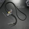 Bird Design PU Leather Necklace Tie With Alloy Accents Bolo Tie Neckwear Fashion Necktie For Men Women Casual Outfit