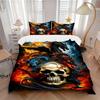 3pcs Dragons Skull Bedding Cover Set, Fashion Classic Popular Print Bedding Set, Soft Comfortable, All - Season Use, For Bedroom, Guest Room118