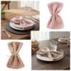 6pcs 42x42cm Cotton Napkins Reusable Fringed Napkins New Year Cloth Napkins  Kitchen Use