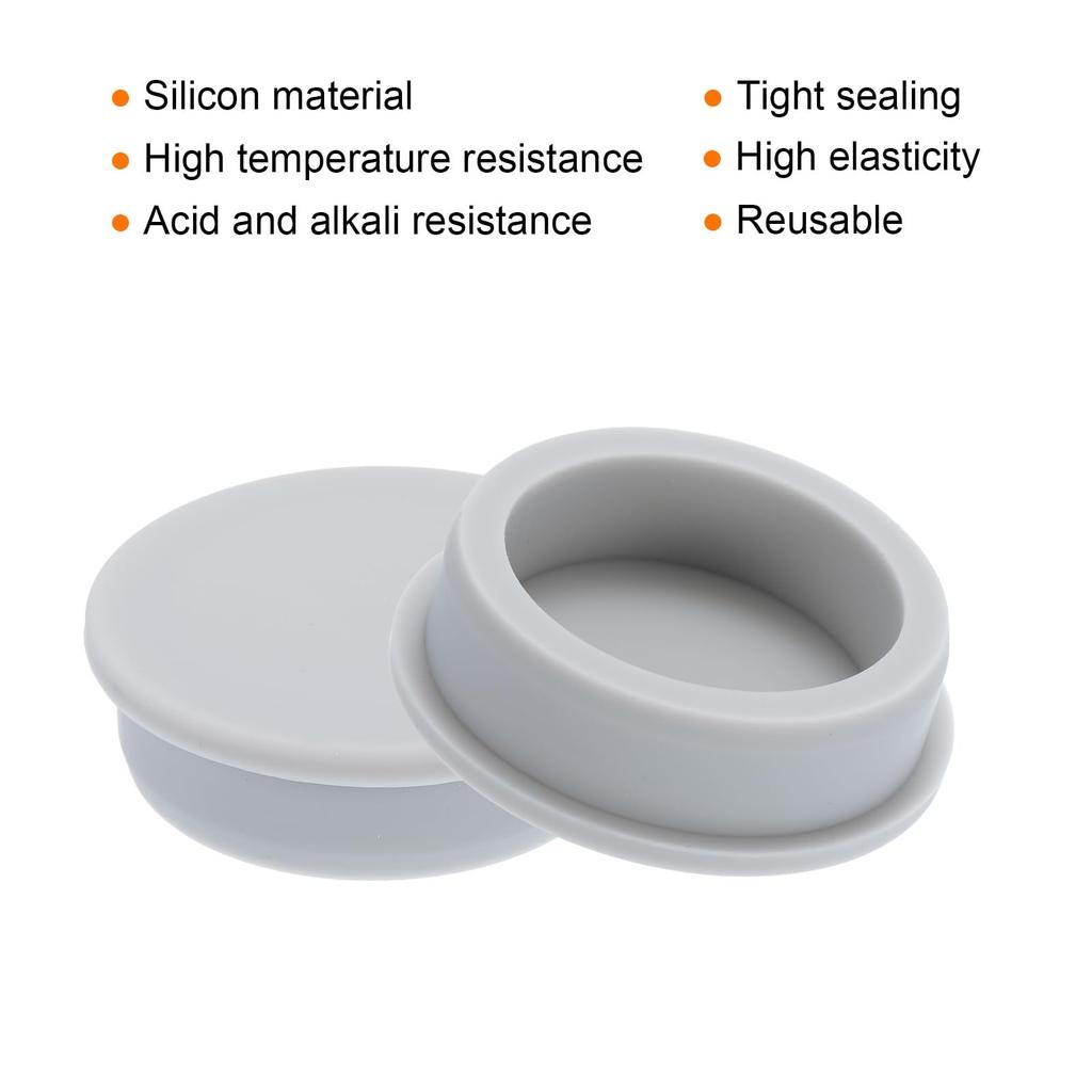 uxcell High Temperature Resistant Silicone Plug Mount Diameter 58.6mm/2.31" T-Shaped Rubber Stopper Hole Plug