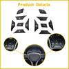 For E C GLA Mercedes GLE CLA Black 2012+ Steering Wheel Button Cover Trim