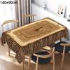 Washable Rectangular Tablecloth Rustic Log Pattern Universal Table Cover  Beauty Massage