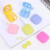 Kit Travel Lovely Container Mini Square Contact Lens Case Contact Lenses Box with Mirror