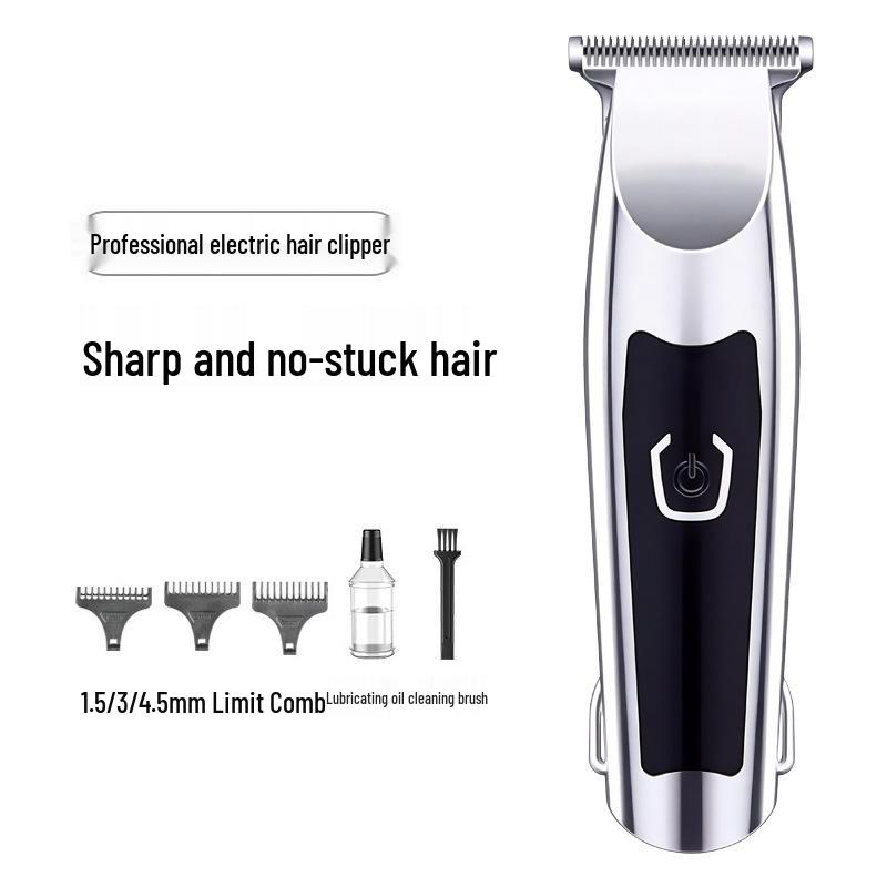 Rechargeable Electric Hair Clipper & Shaver - Hairdressing Tool for Carving, Shaving, and Oil Head Styles