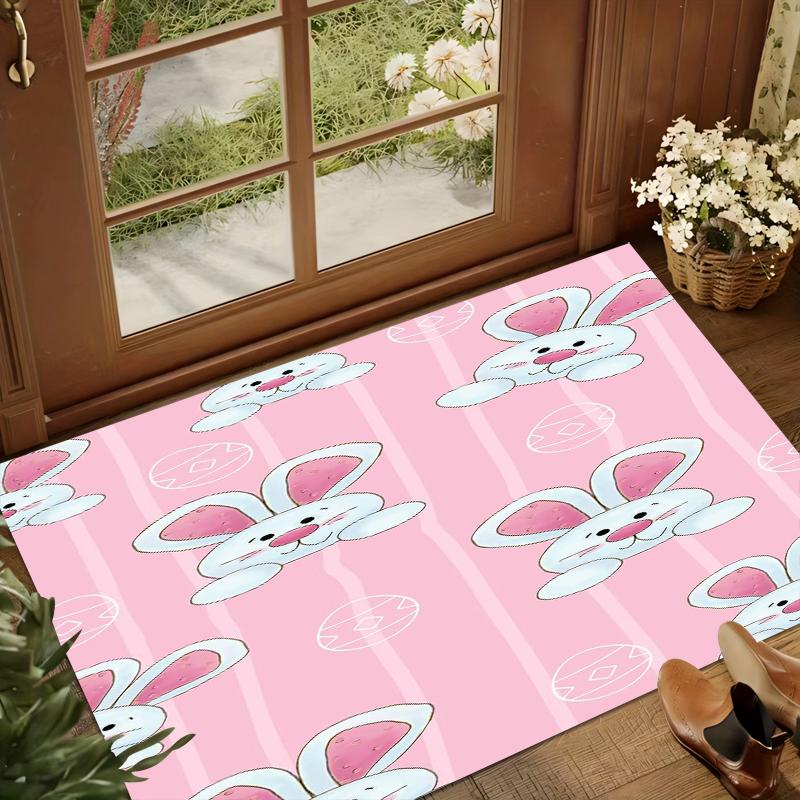 Pink Alfombra Happy Easter Soft Carpets for Living Room Decoration Kids Play Rugs Home Decor Gift Chair Carpet Bedroom Decor