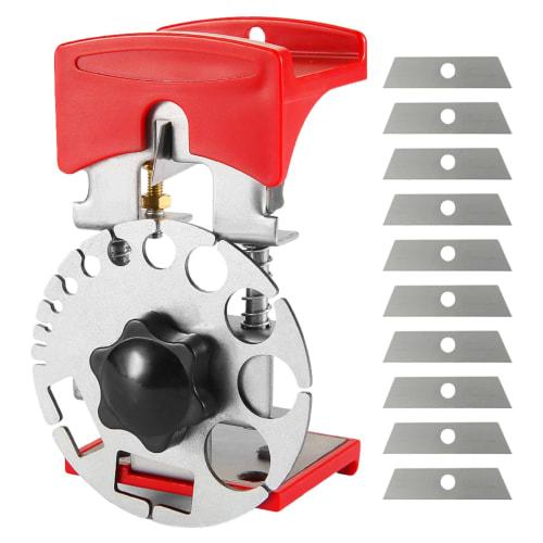 SESHIS Wire Stripper, Cable Stripper, Copper Wire Stripping Machine, Electrical Wire Stripping Tool, Cable, Wire, DIY, Stainless Steel Body, 10 Replac