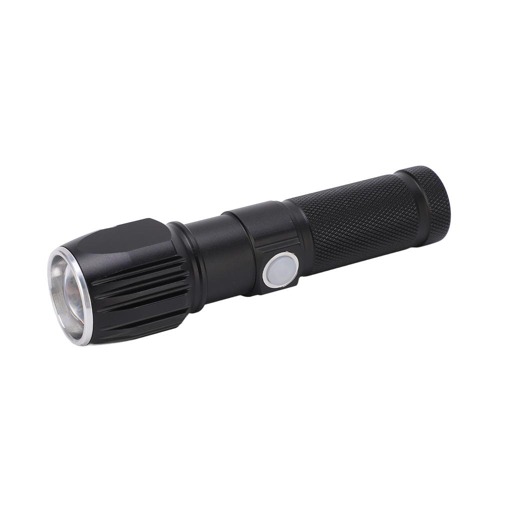 Flash Light P01 Portable Waterproof Black Handheld Flashlights with Data Cable for Camping Hiking Walking