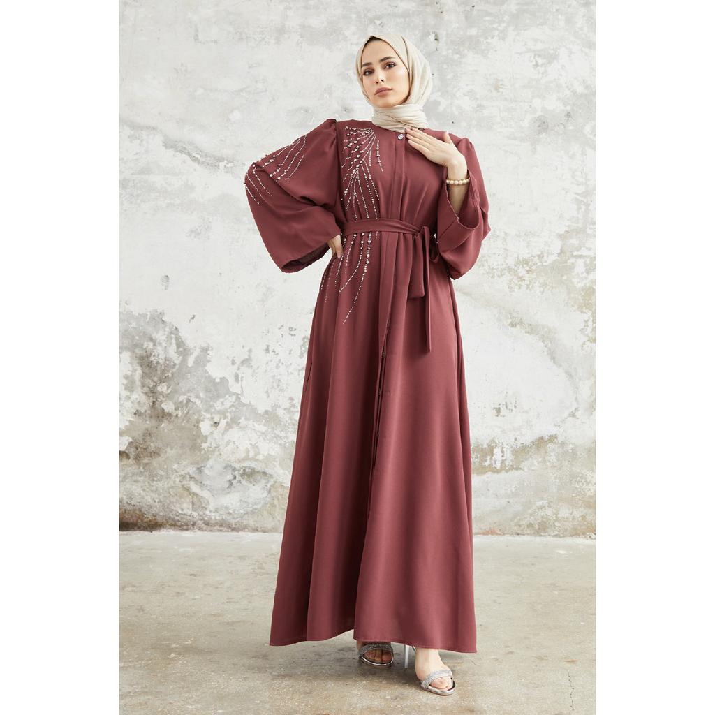 Viona Stone Abaya – Indigo