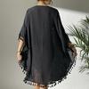 Women's Dress Beach Dresses Coverup Crochet Patchwork Fringe Swimwear Bikini Outer
