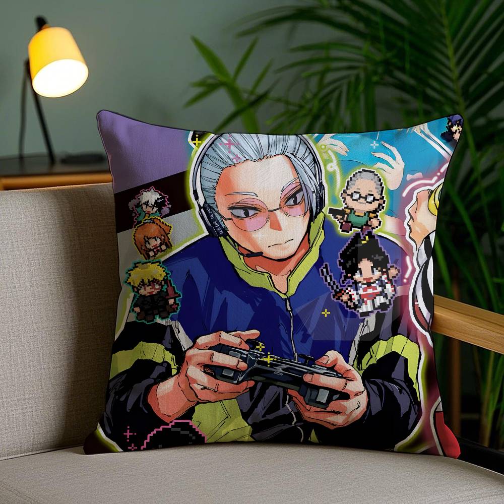 Anime S-Sakamoto Days Pillow Case Anti-dustmite Invisible Zipper Sofa Bed