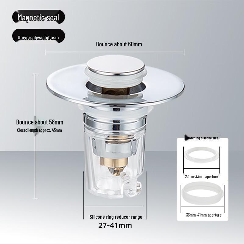 Brass Pop-Up Anti-Odor Sink Drain Plug