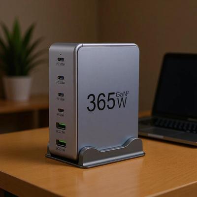 High-Power Desktop Charging Station: Multi-Port 4PD2QC Fast Charger for Phones & Tablets