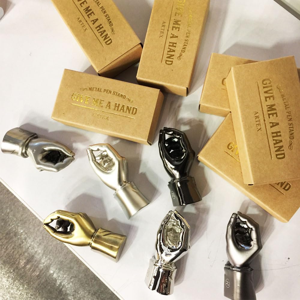 Happy M Tea Give Me A Hand Pen Stand, Matte Black, HS001-MBC